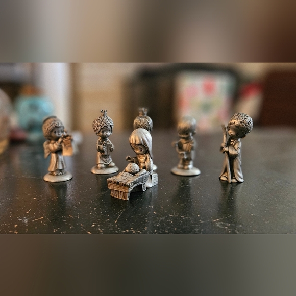 Peweter Precious Moments Jonathan And David 1982 Nativity Scene - Picture 2 of 3